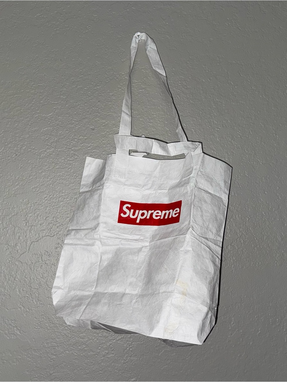 Supreme New York Bogo White small Tote Bag 💼 Red Box 📦 Logo lightweight 🪶